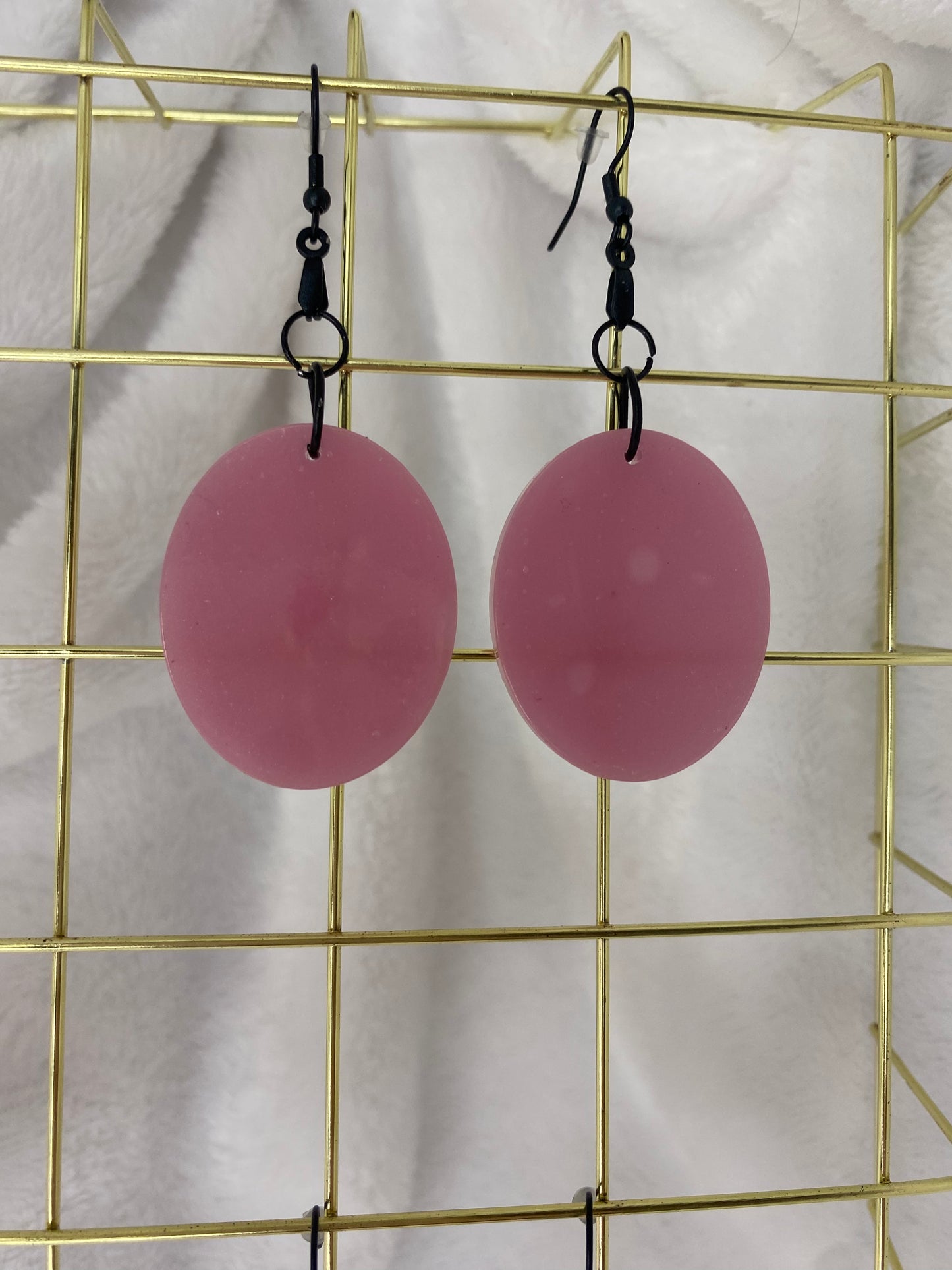 Large Oval Rose Gold Earrings
