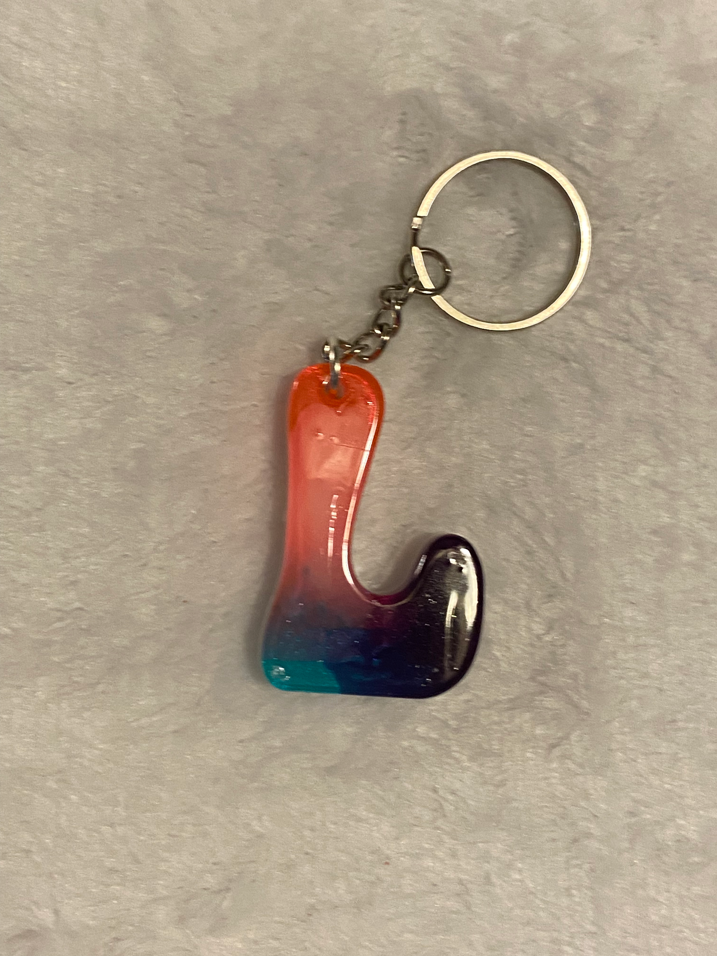 Multicolored Hippy Style Letter Keychains