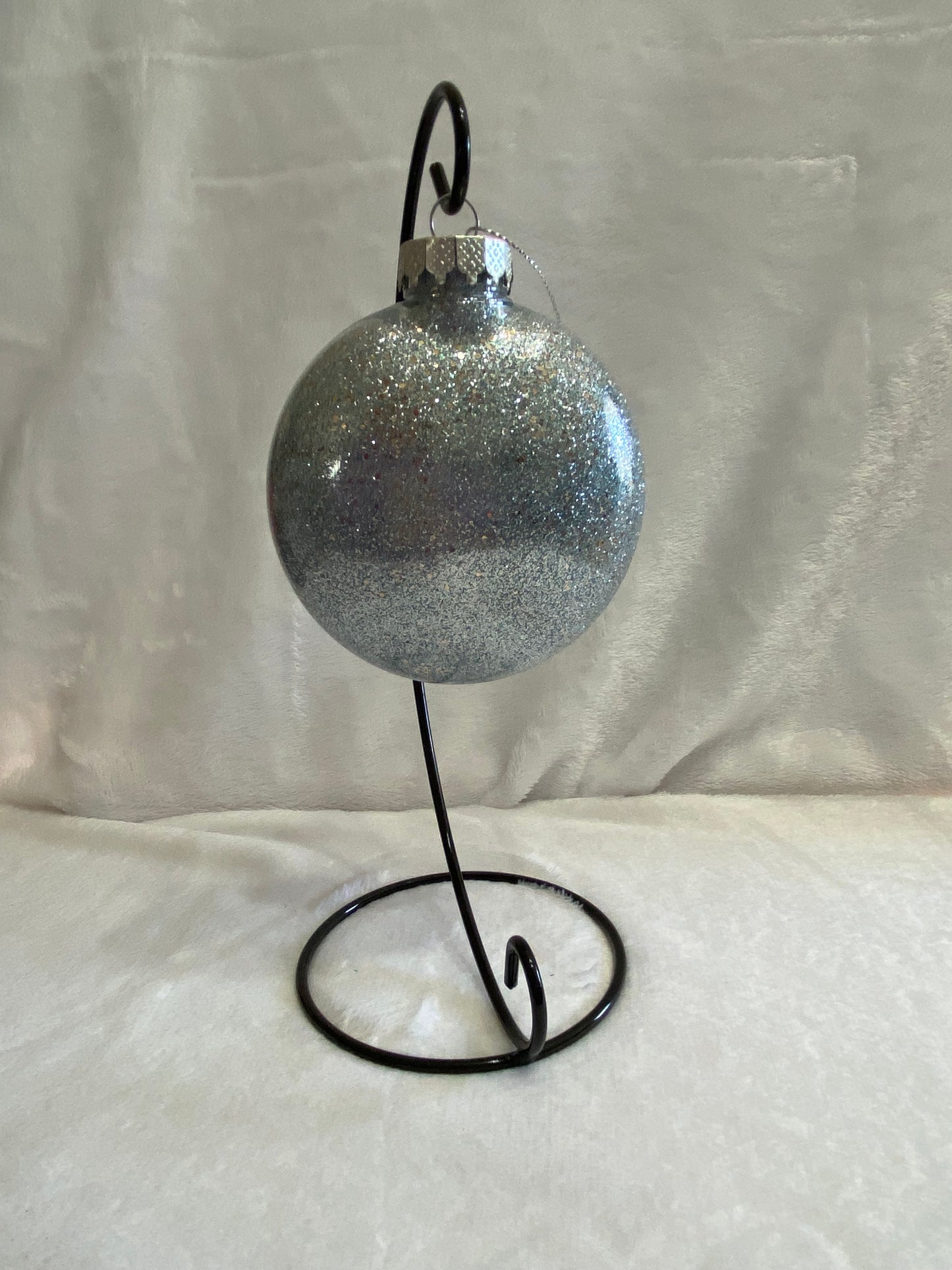 Silver Disc Shaped Christmas Ornament
