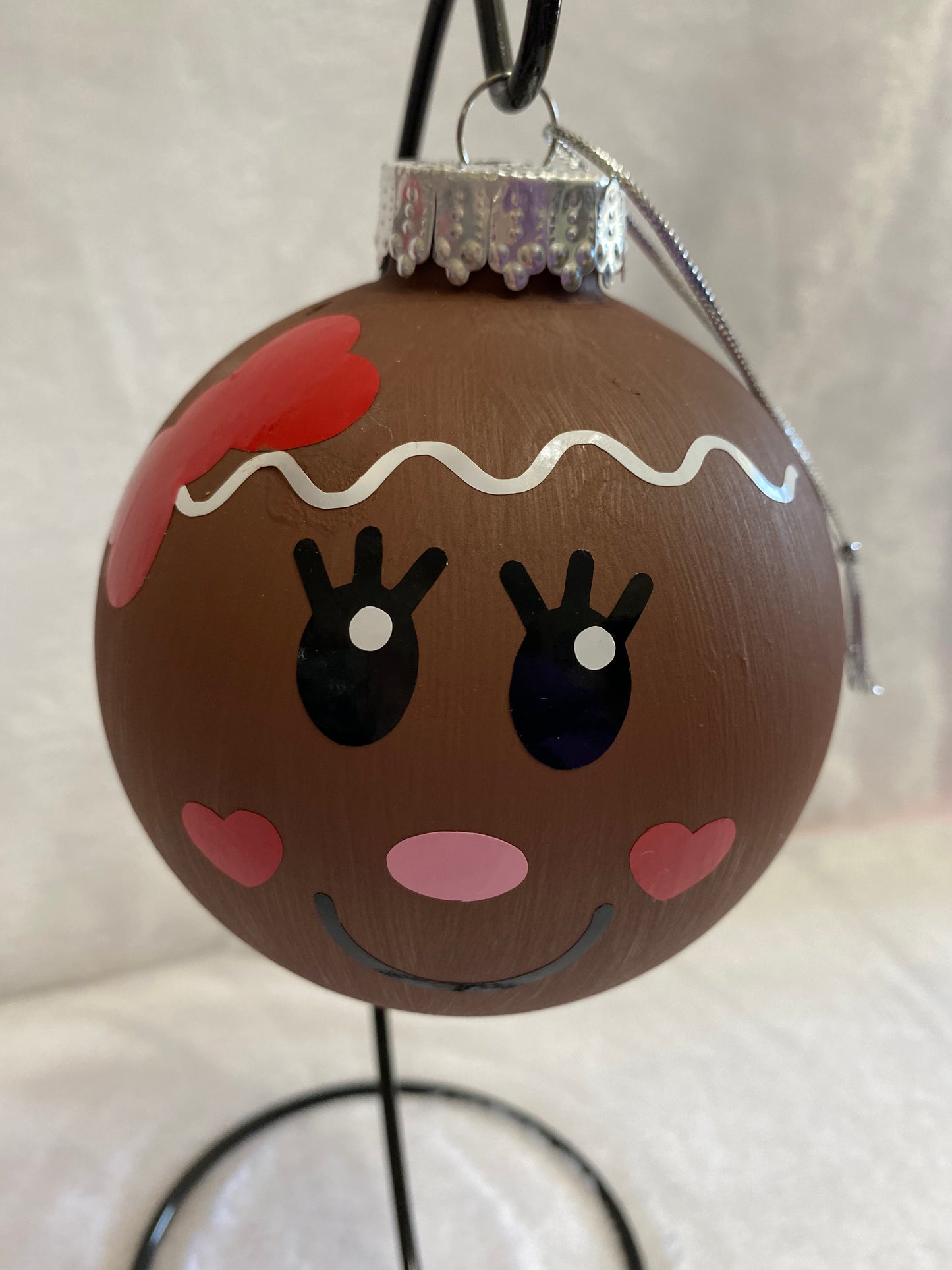 Gingerbread Face Ornaments Set of 2