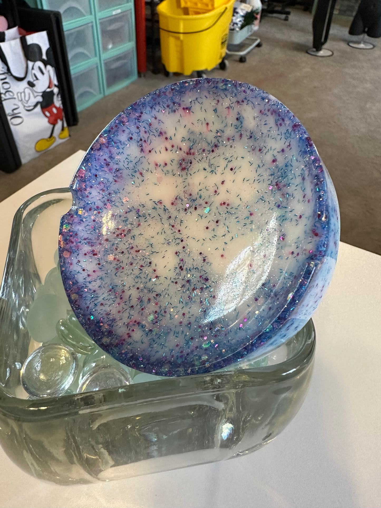 Purple, Blue and White Ashtray