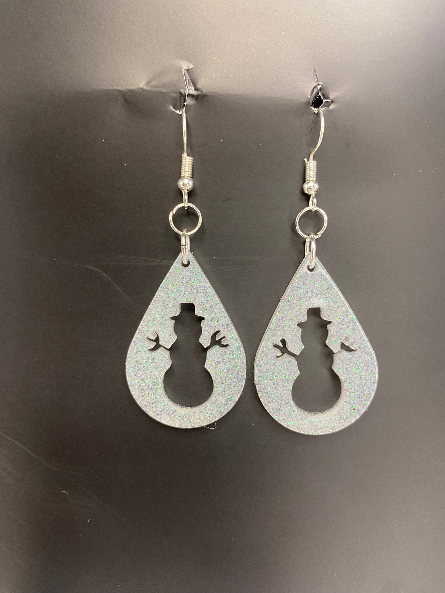 Snowman Teardrop Earrings