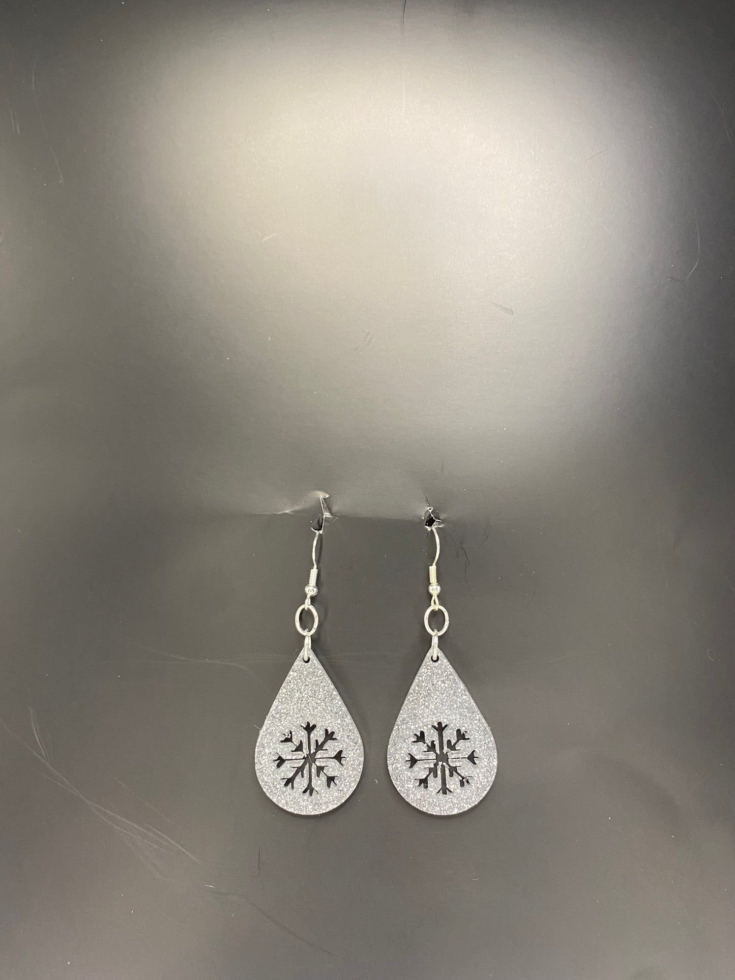 Snowflake Teardrop Earrings