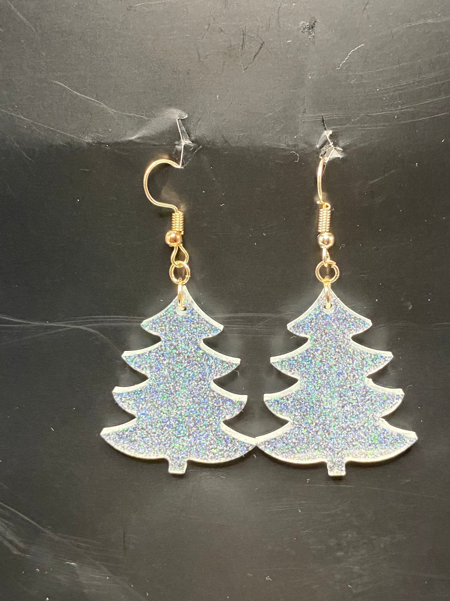 Glitter Tree Earrings