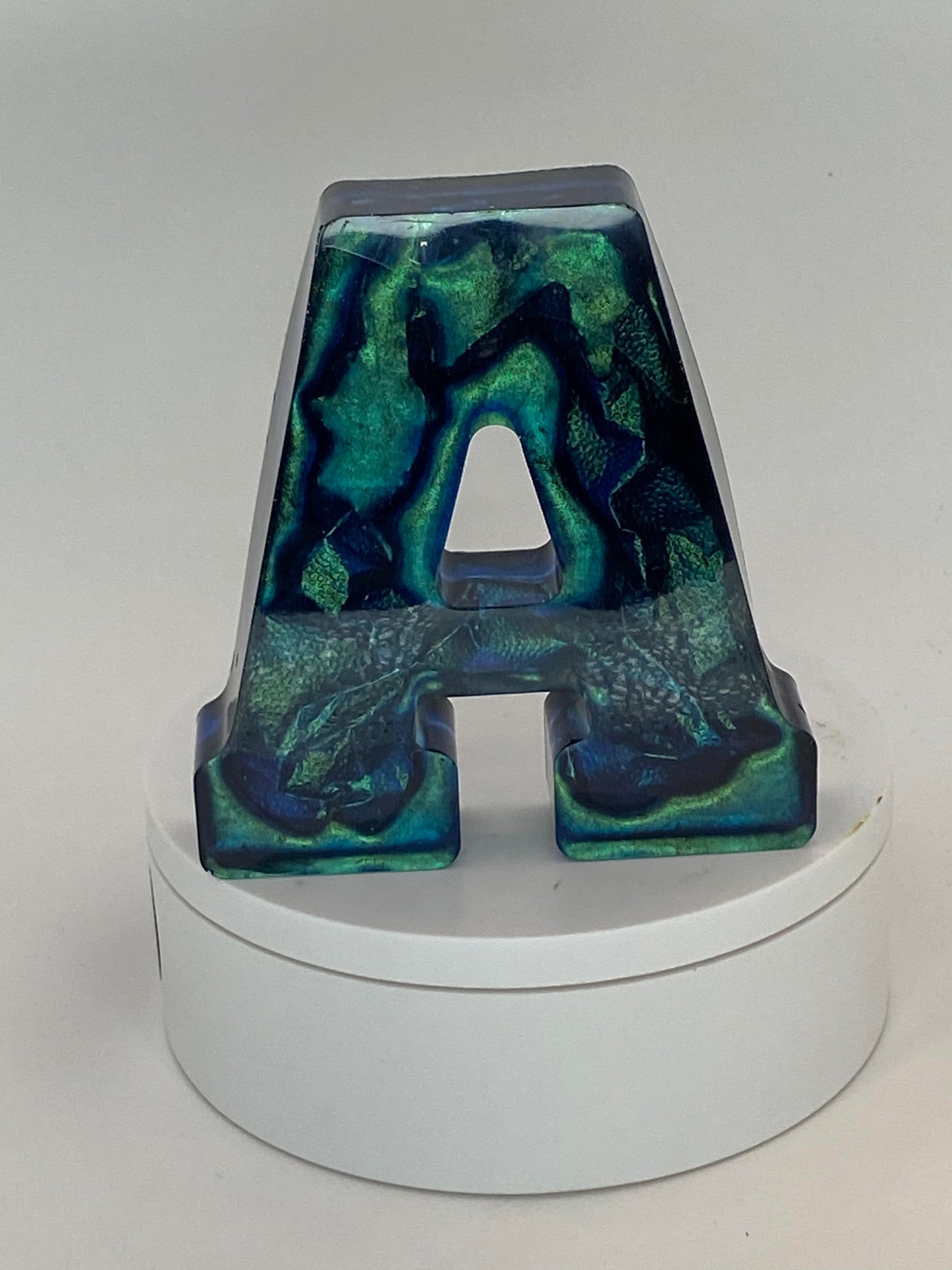 4 inch Resin Letters with Colorshift Mica Powders