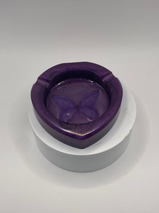 Purple Butterfly Ashtray