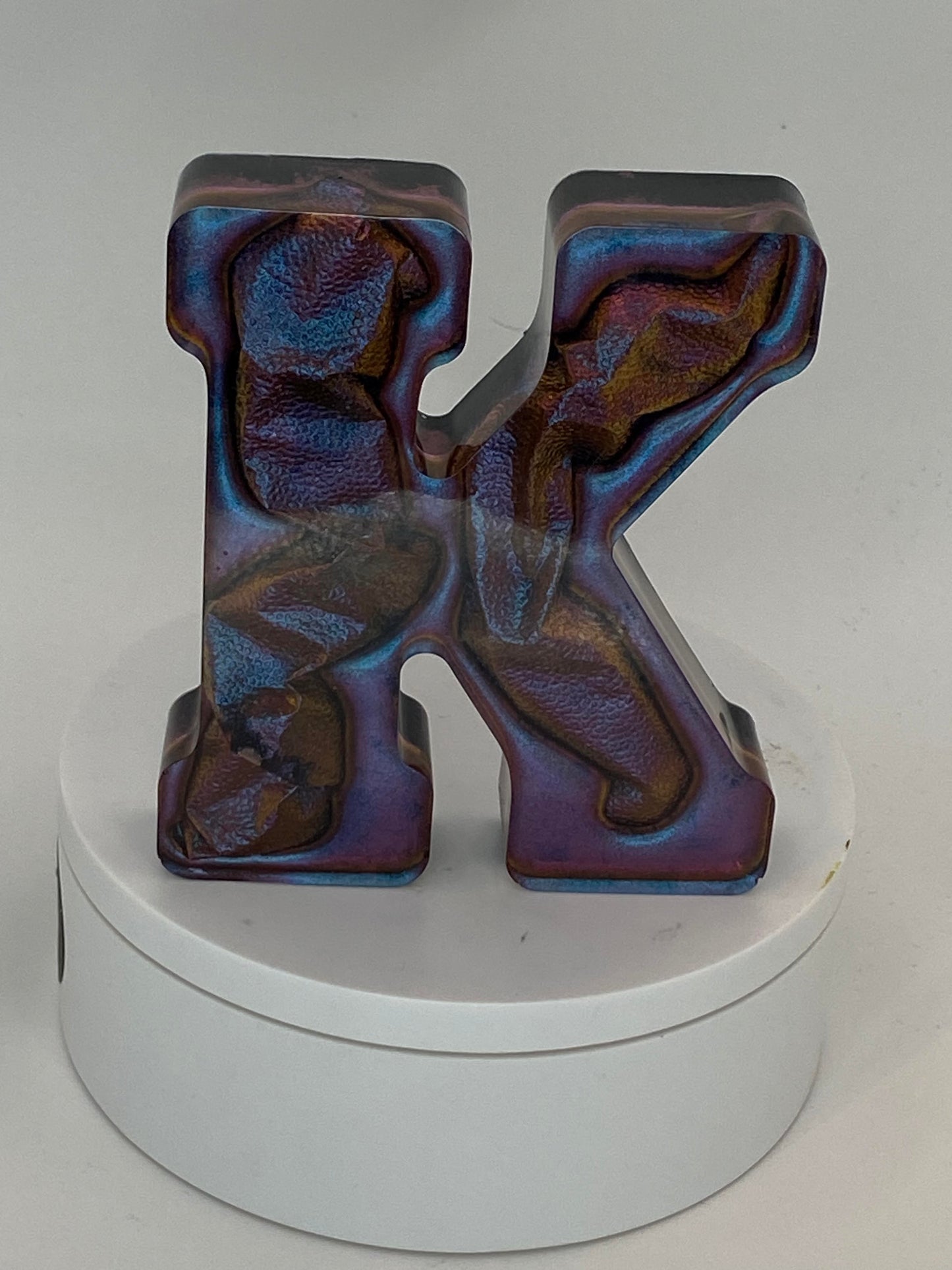 4 inch Resin Letters with Colorshift Mica Powders