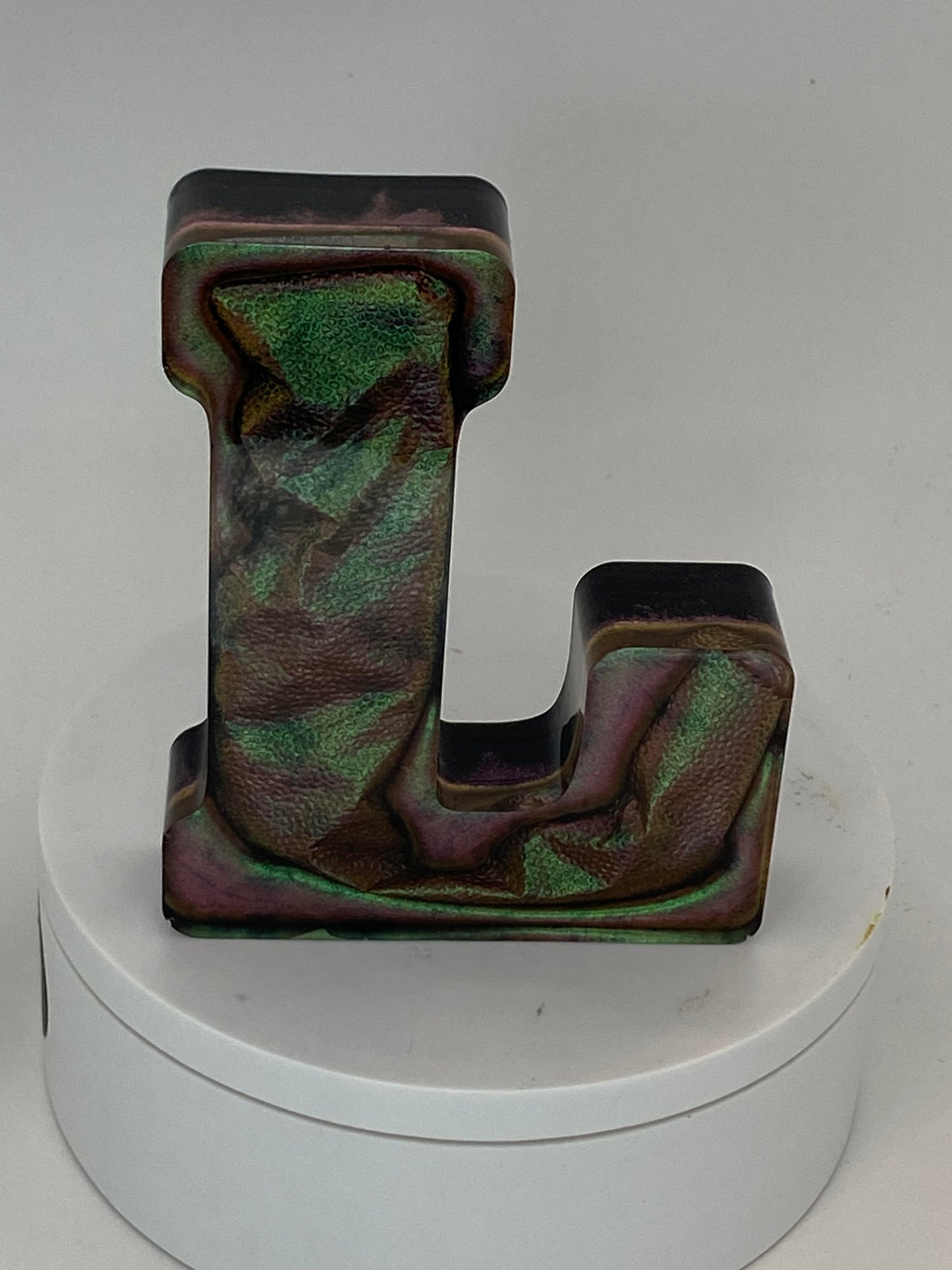 4 inch Resin Letters with Colorshift Mica Powders