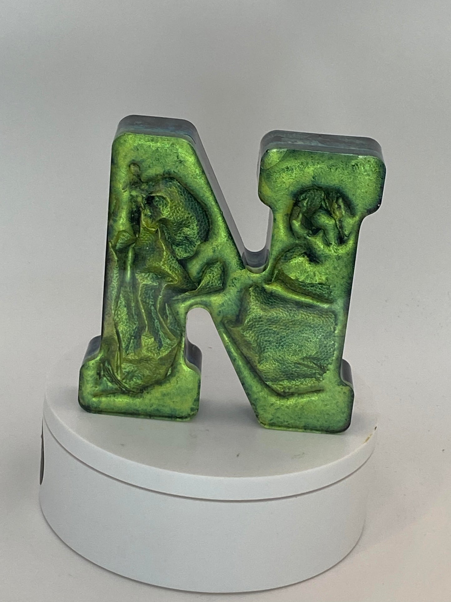 4 inch Resin Letters with Colorshift Mica Powders
