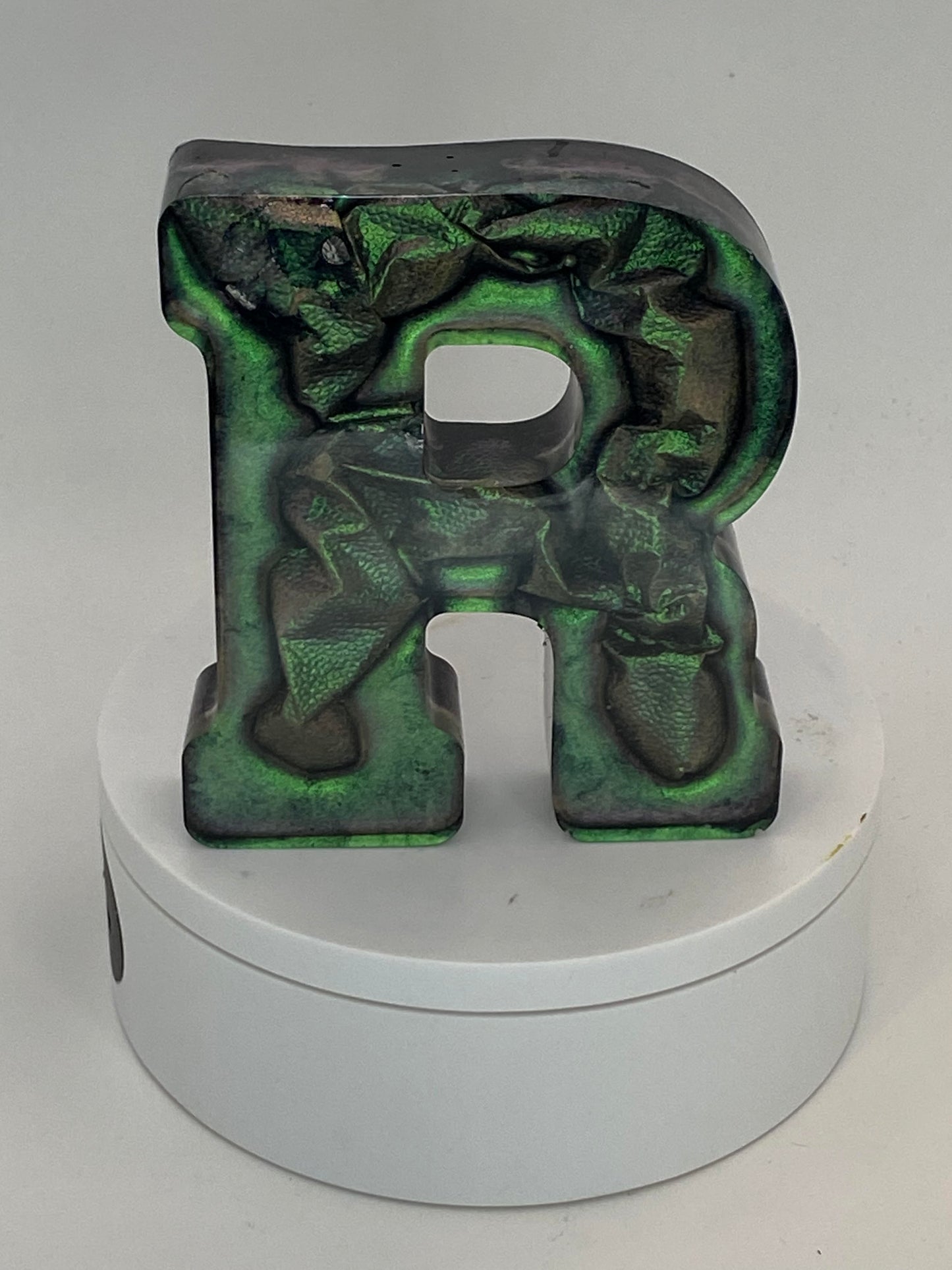 4 inch Resin Letters with Colorshift Mica Powders