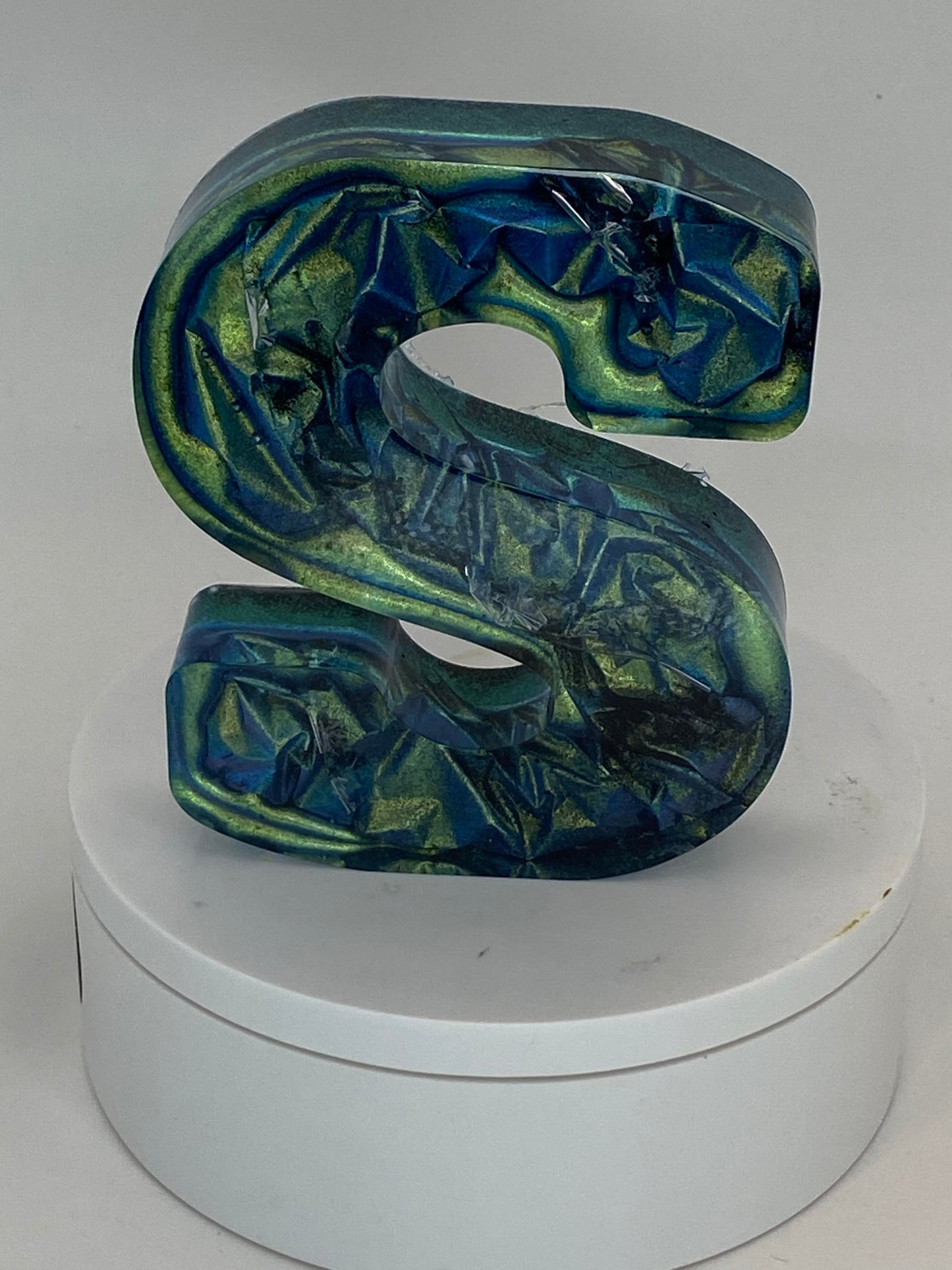 4 inch Resin Letters with Colorshift Mica Powders