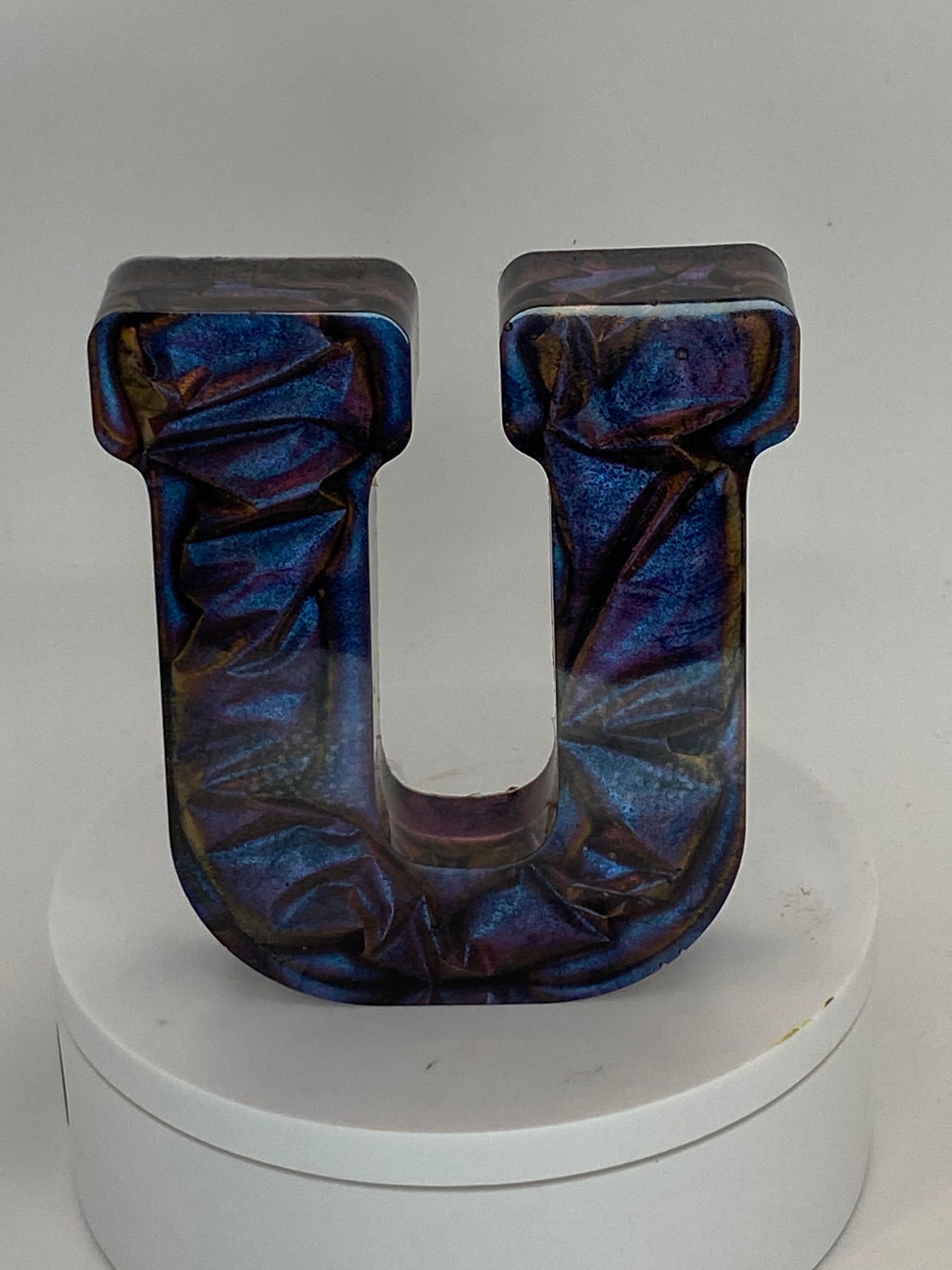 4 inch Resin Letters with Colorshift Mica Powders