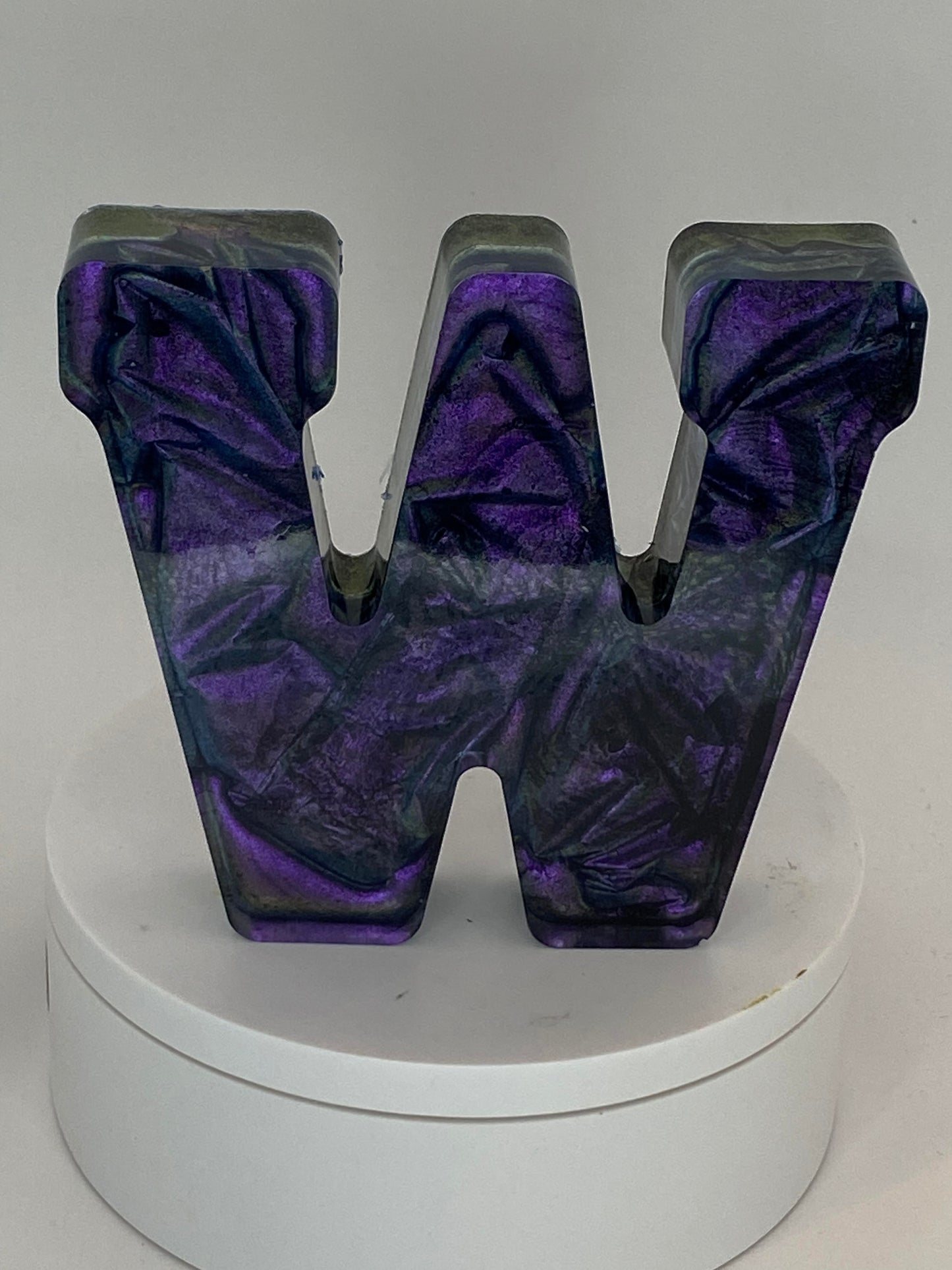 4 inch Resin Letters with Colorshift Mica Powders