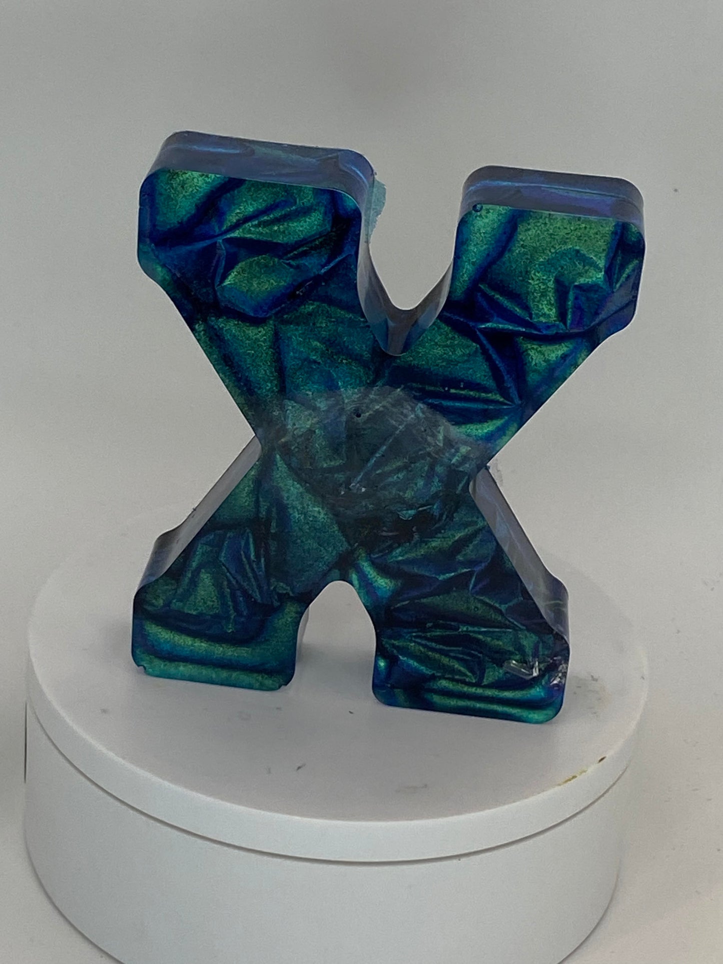 4 inch Resin Letters with Colorshift Mica Powders