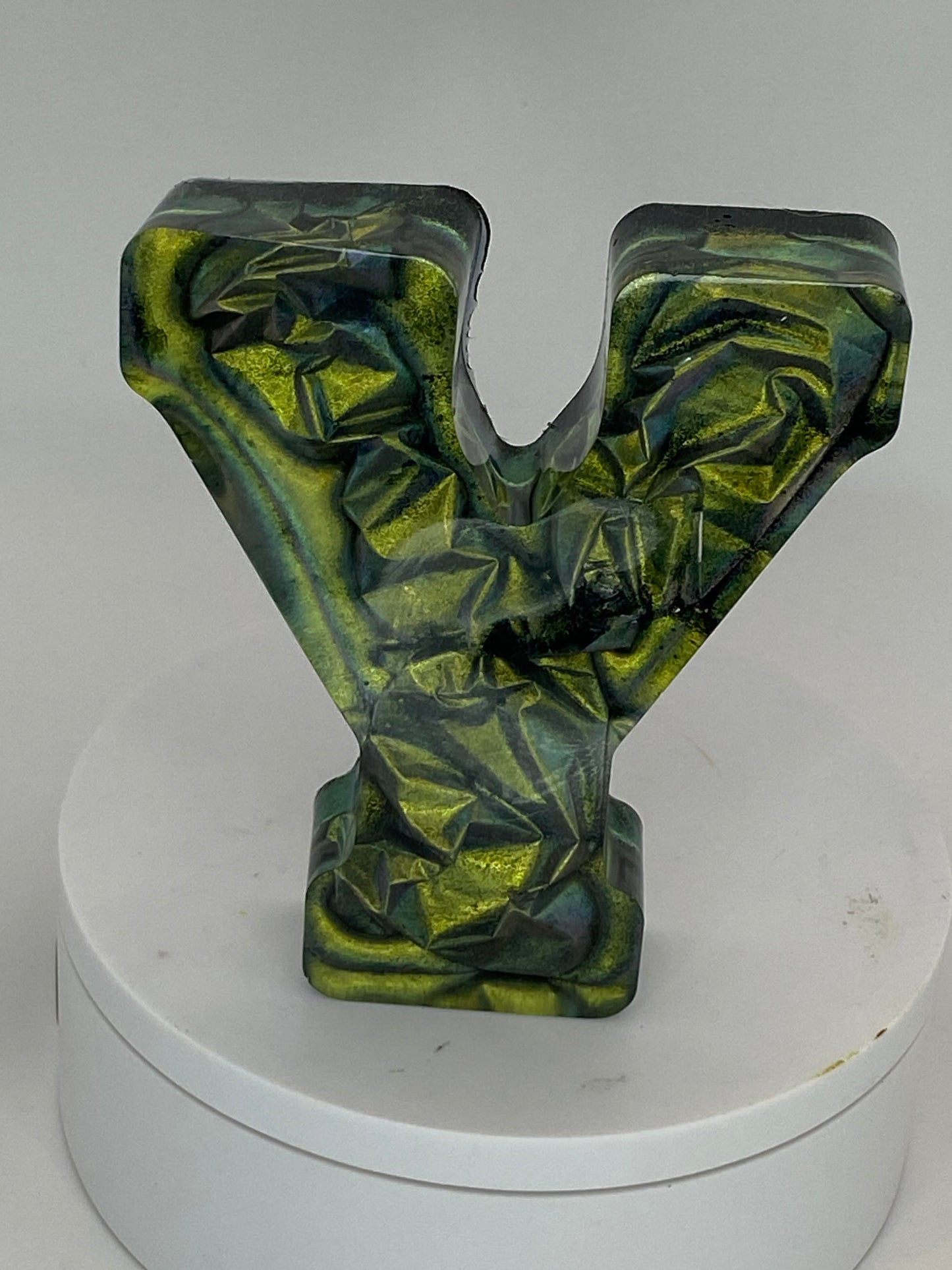4 inch Resin Letters with Colorshift Mica Powders