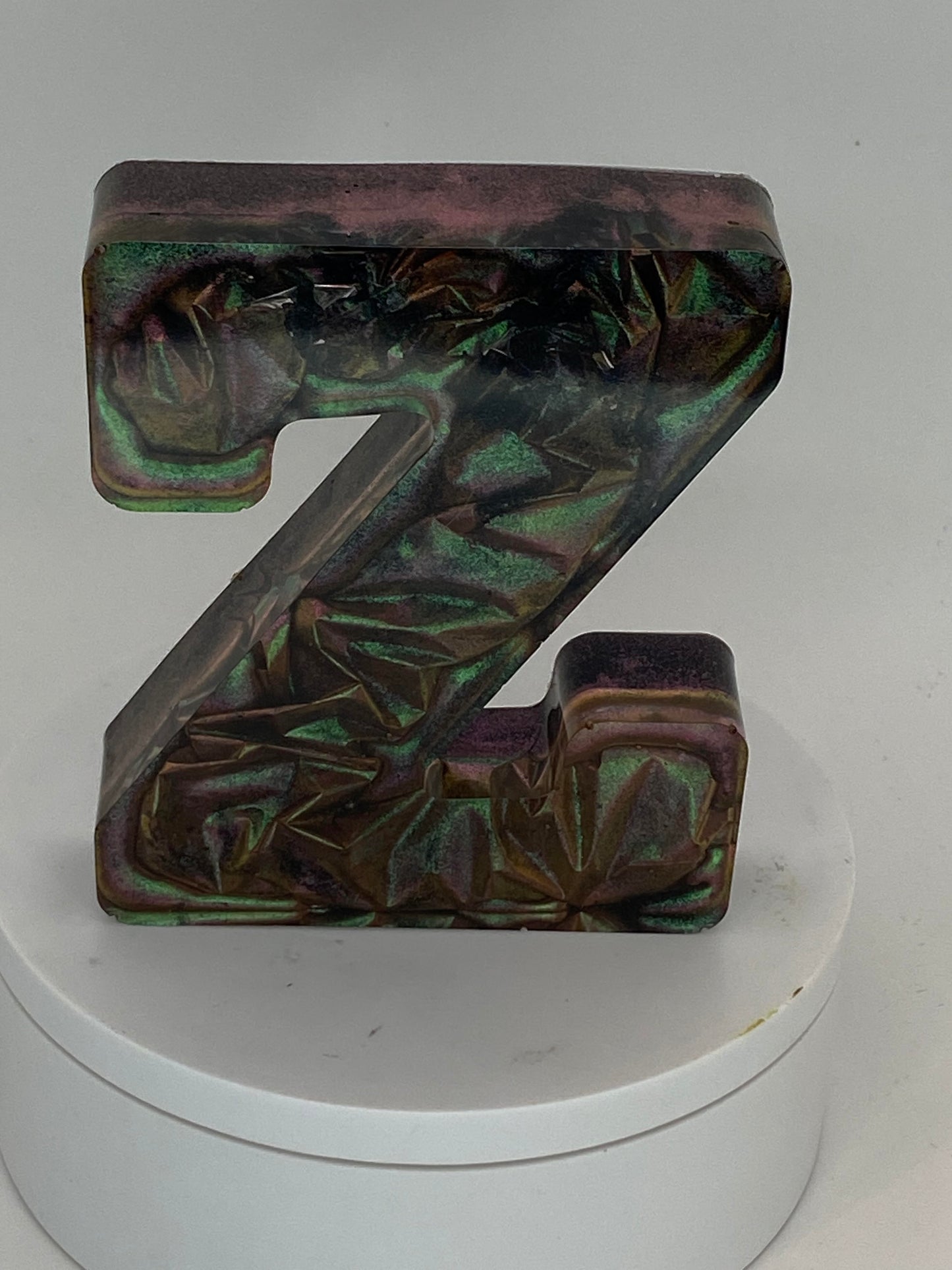 4 inch Resin Letters with Colorshift Mica Powders