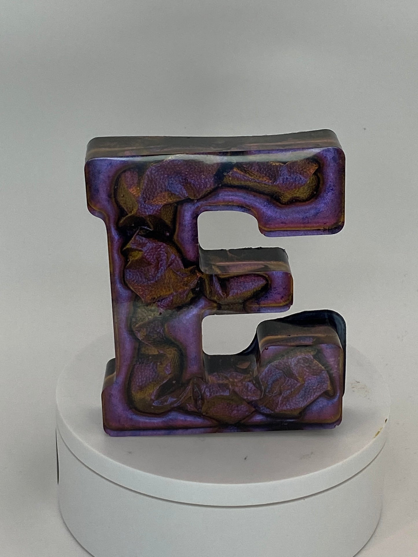 4 inch Resin Letters with Colorshift Mica Powders
