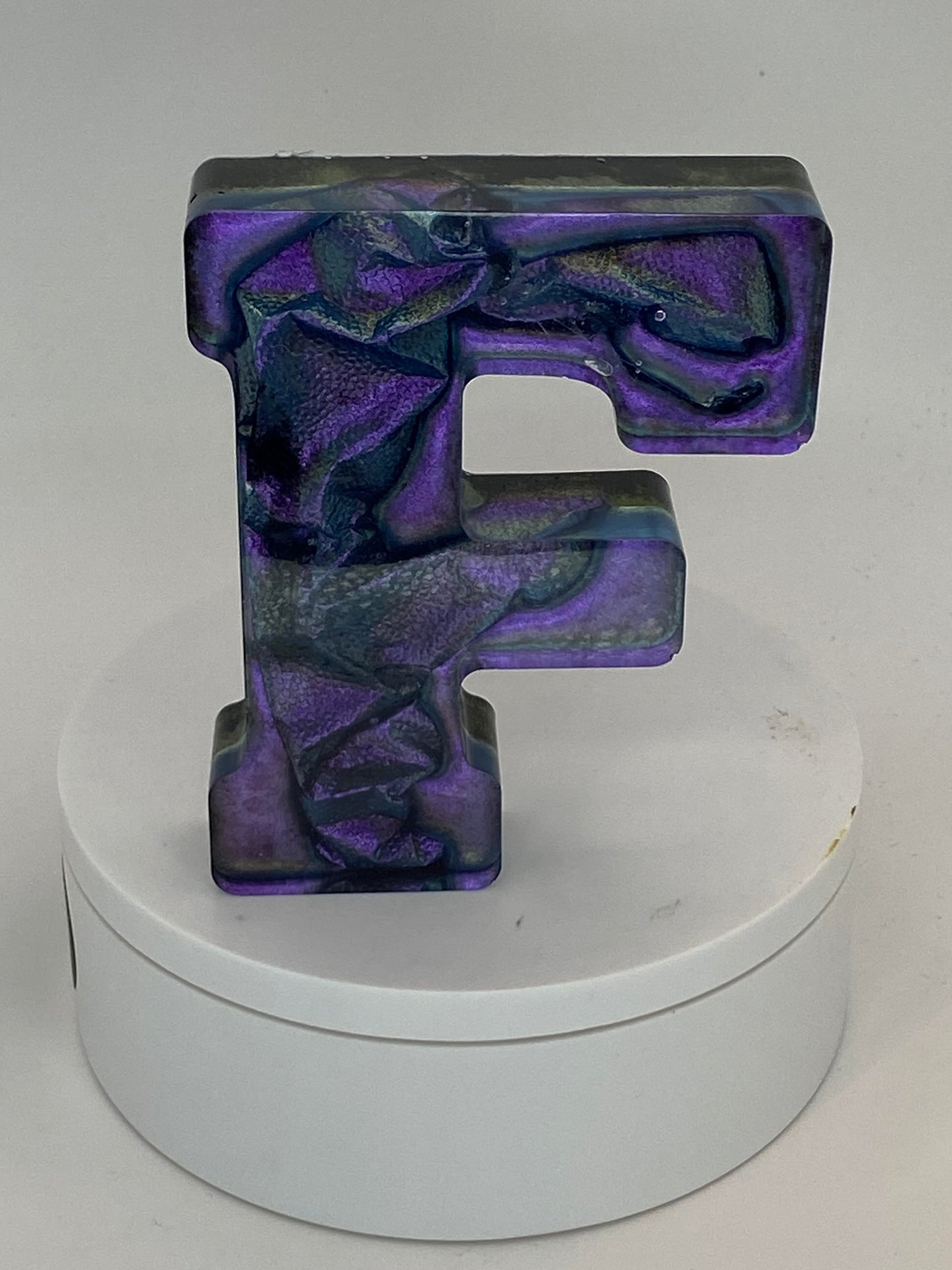 4 inch Resin Letters with Colorshift Mica Powders