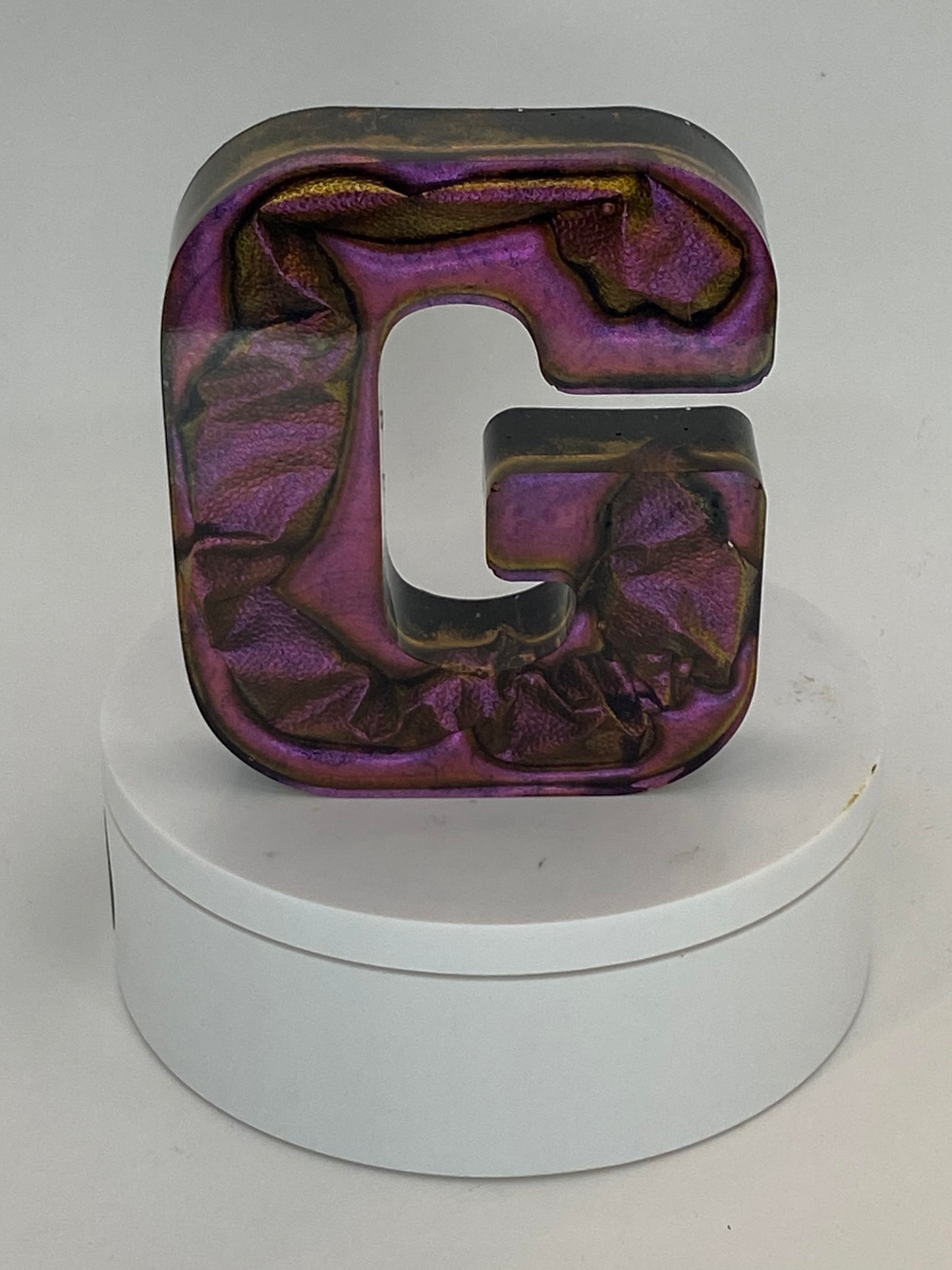 4 inch Resin Letters with Colorshift Mica Powders