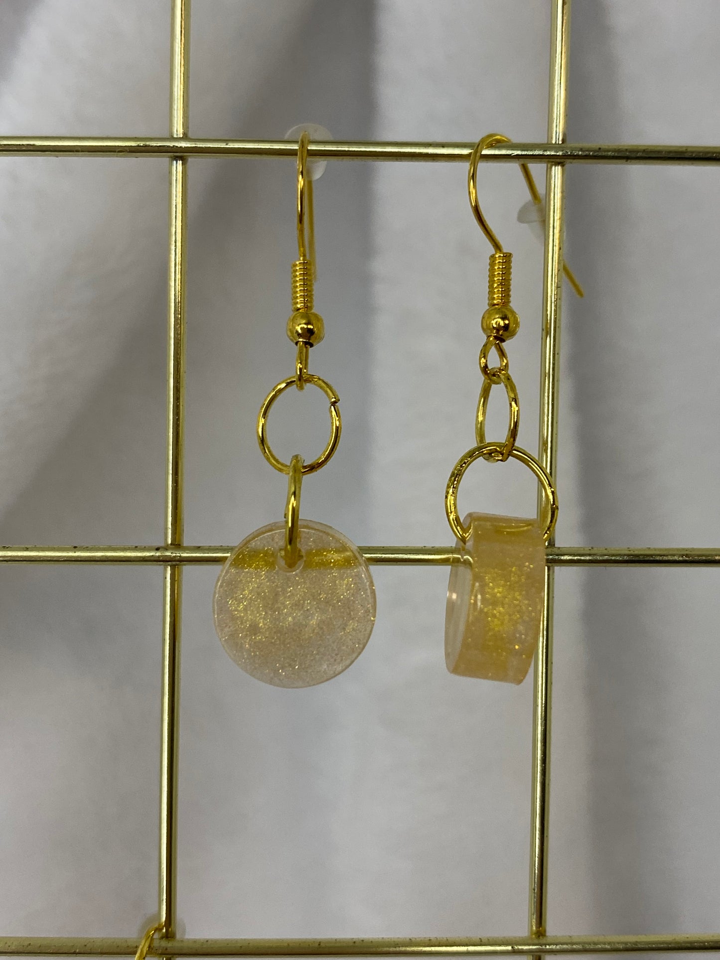 Gold Holographic Glitter Earrings