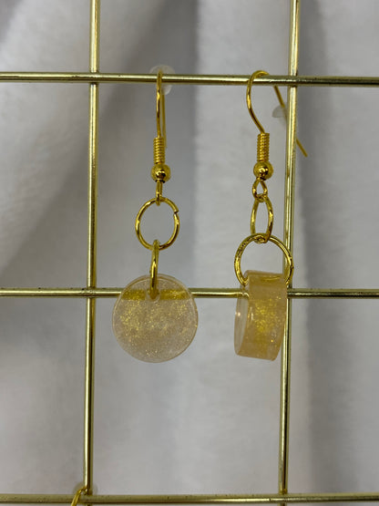 Gold Holographic Glitter Earrings