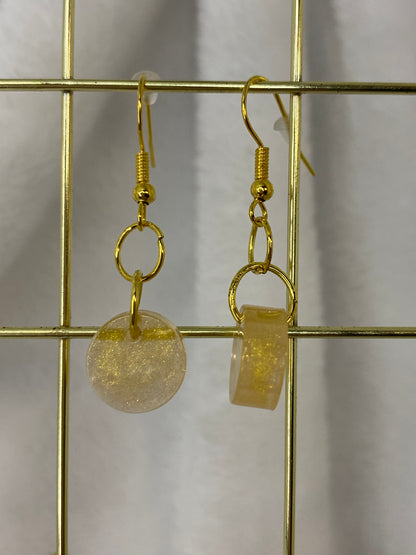 Gold Holographic Glitter Earrings