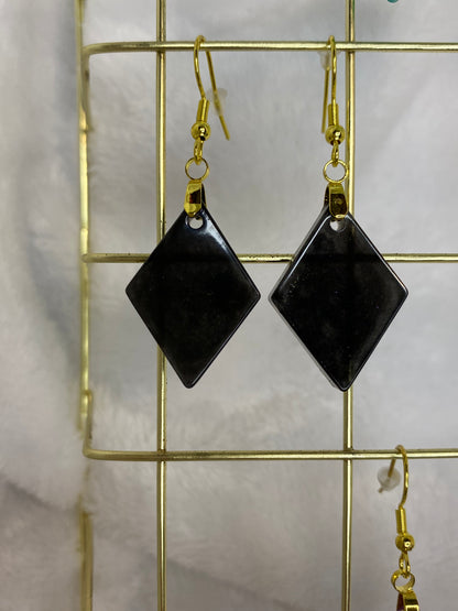 Black Resin Earrings