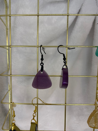 Purple Resin Earrings