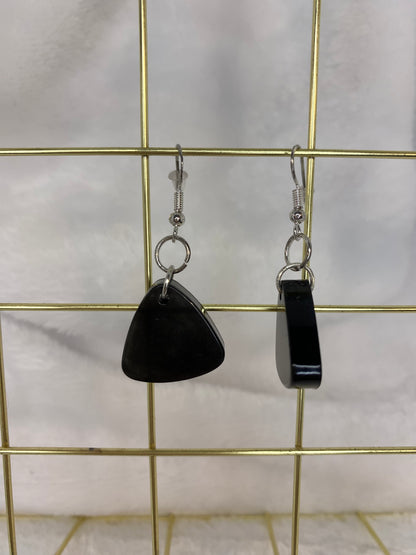 Black Resin Earrings