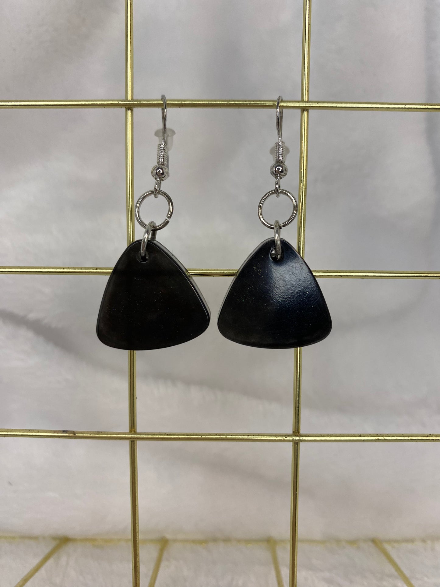 Black Resin Earrings