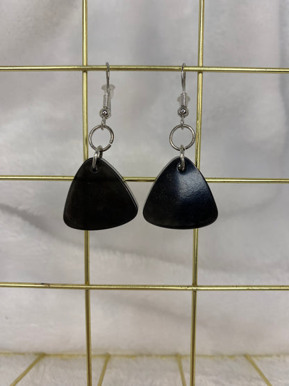 Black Resin Earrings
