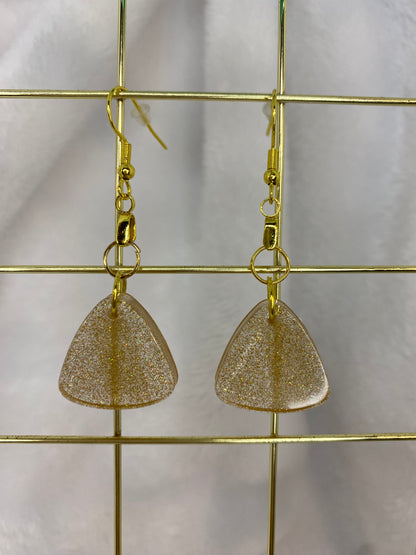 Gold Holographic Glitter Earrings