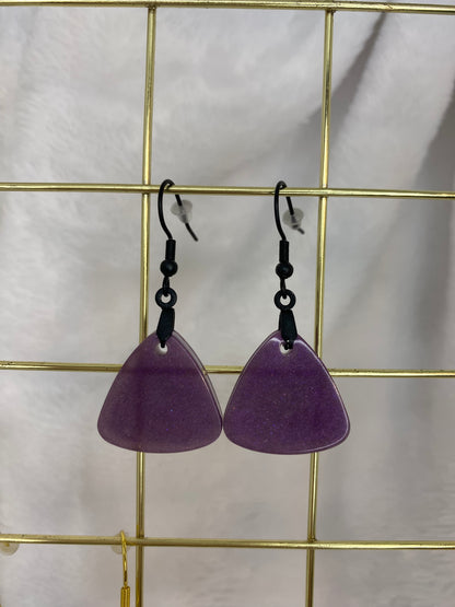Purple Resin Earrings
