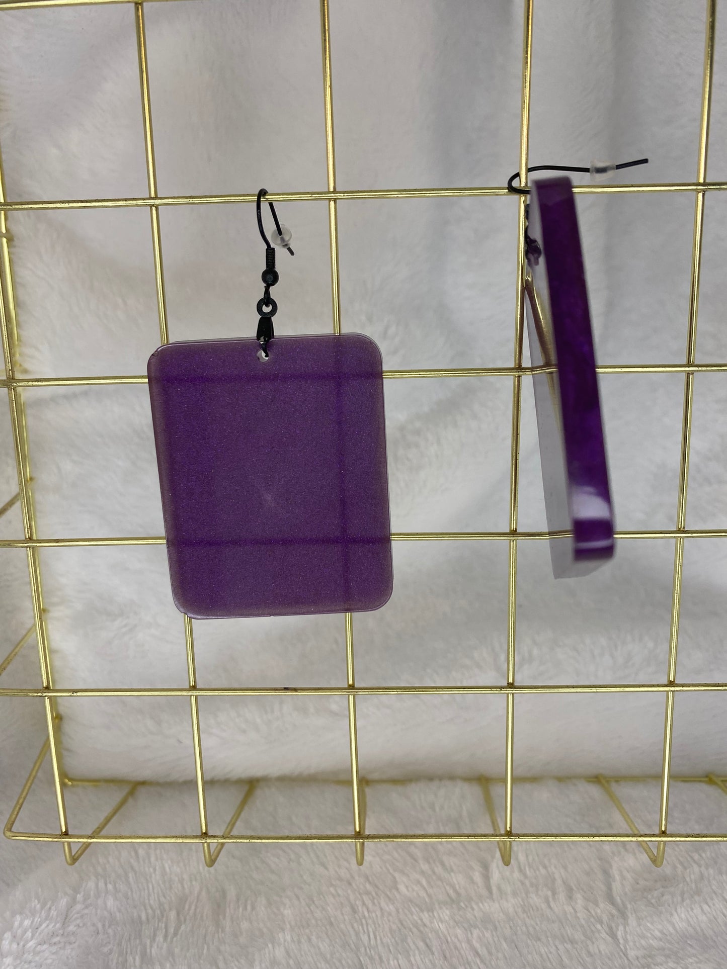 Purple Resin Earrings