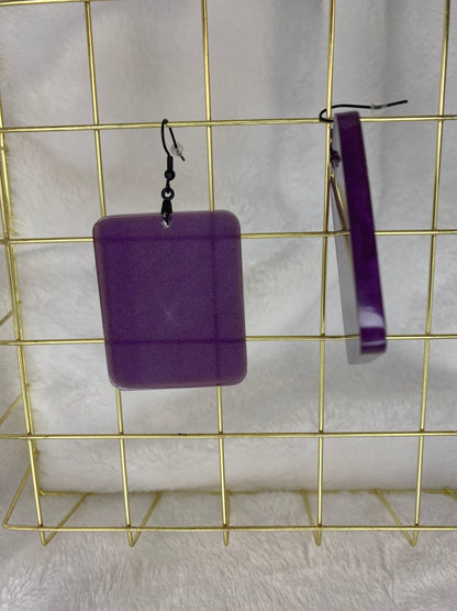 Purple Resin Earrings