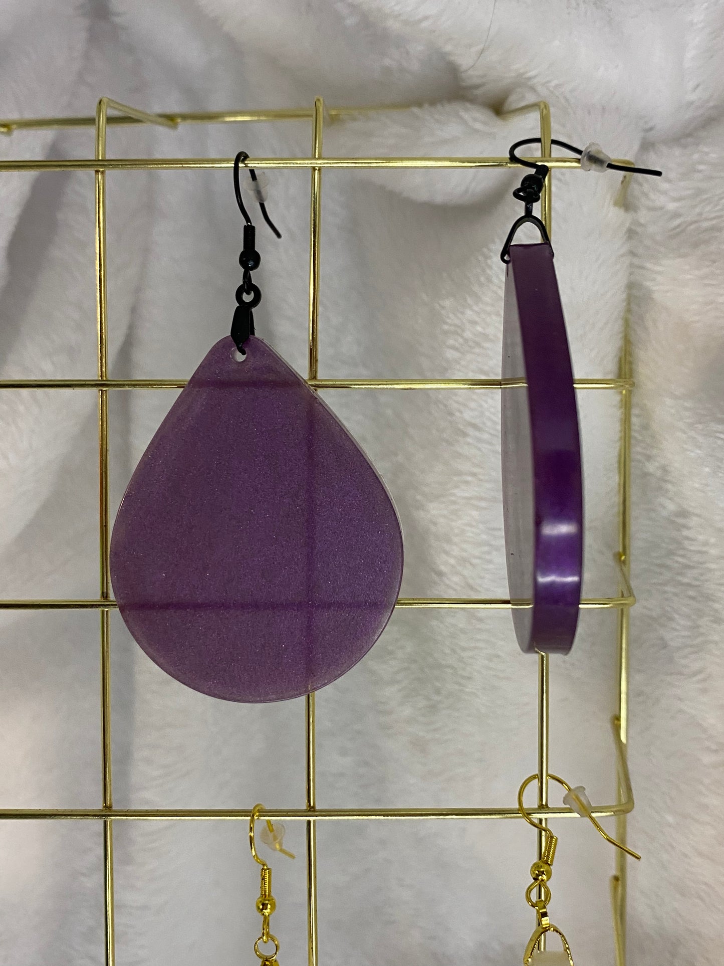 Purple Resin Earrings