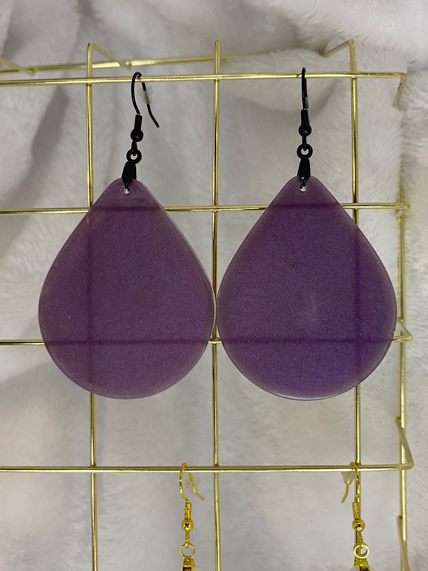 Purple Resin Earrings