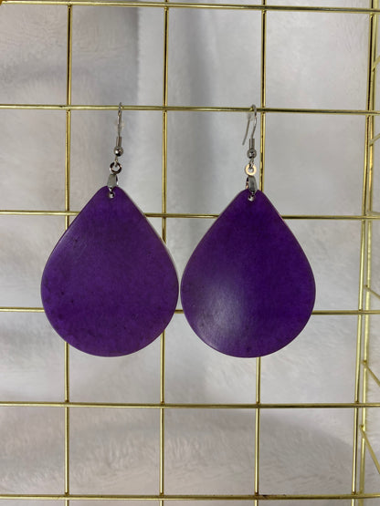 Purple Resin Earrings