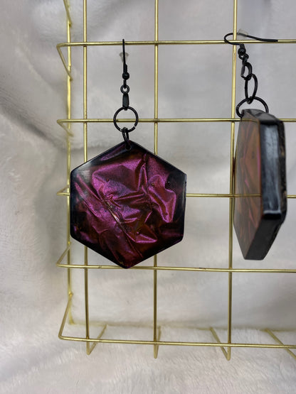 Colorshift Earrings Hexagon Shaped
