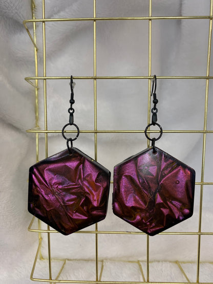 Colorshift Earrings Hexagon Shaped