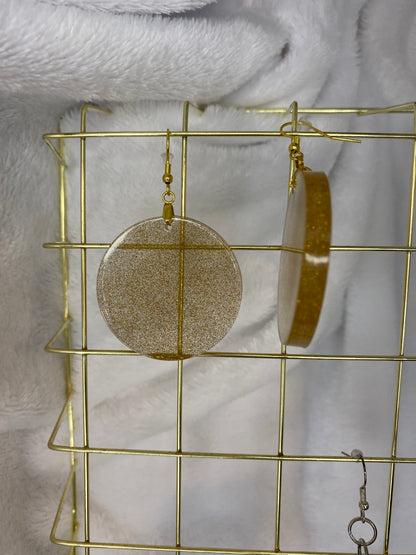 Gold Holographic Glitter Earrings