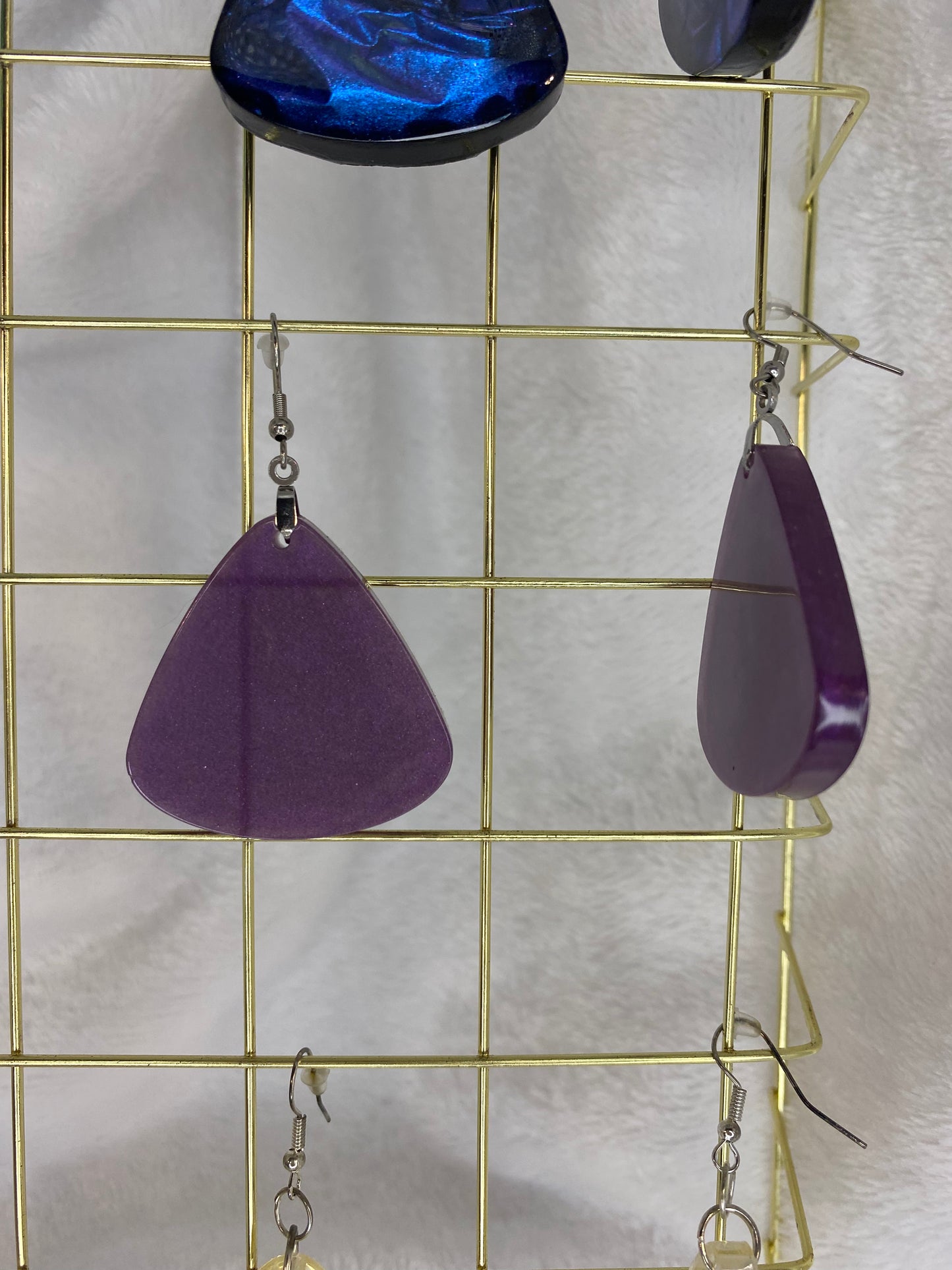 Purple Resin Earrings