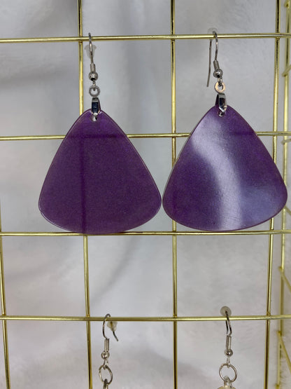 Purple Resin Earrings