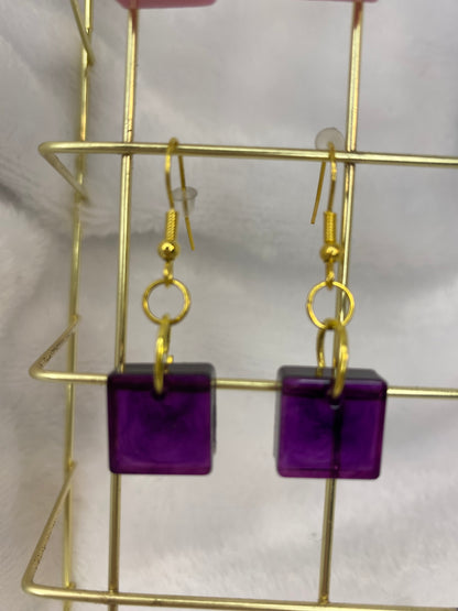 Dark Purple Earrings