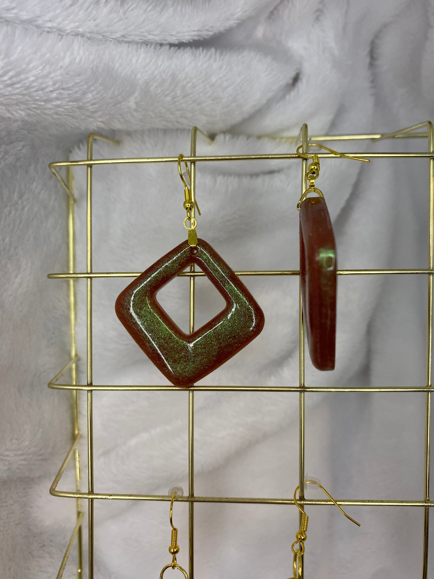 Brown with hints of Green Earrings