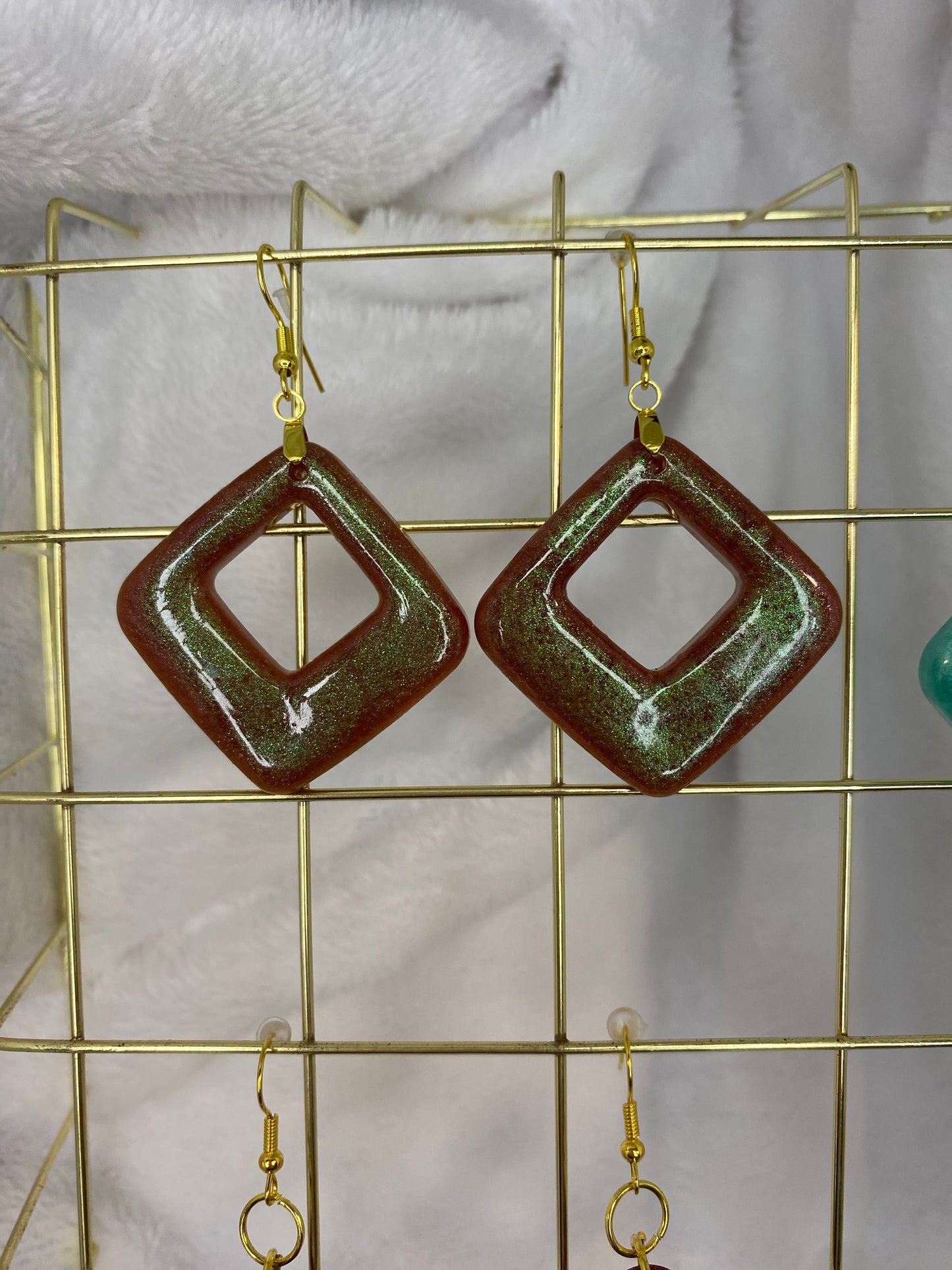 Brown with hints of Green Earrings