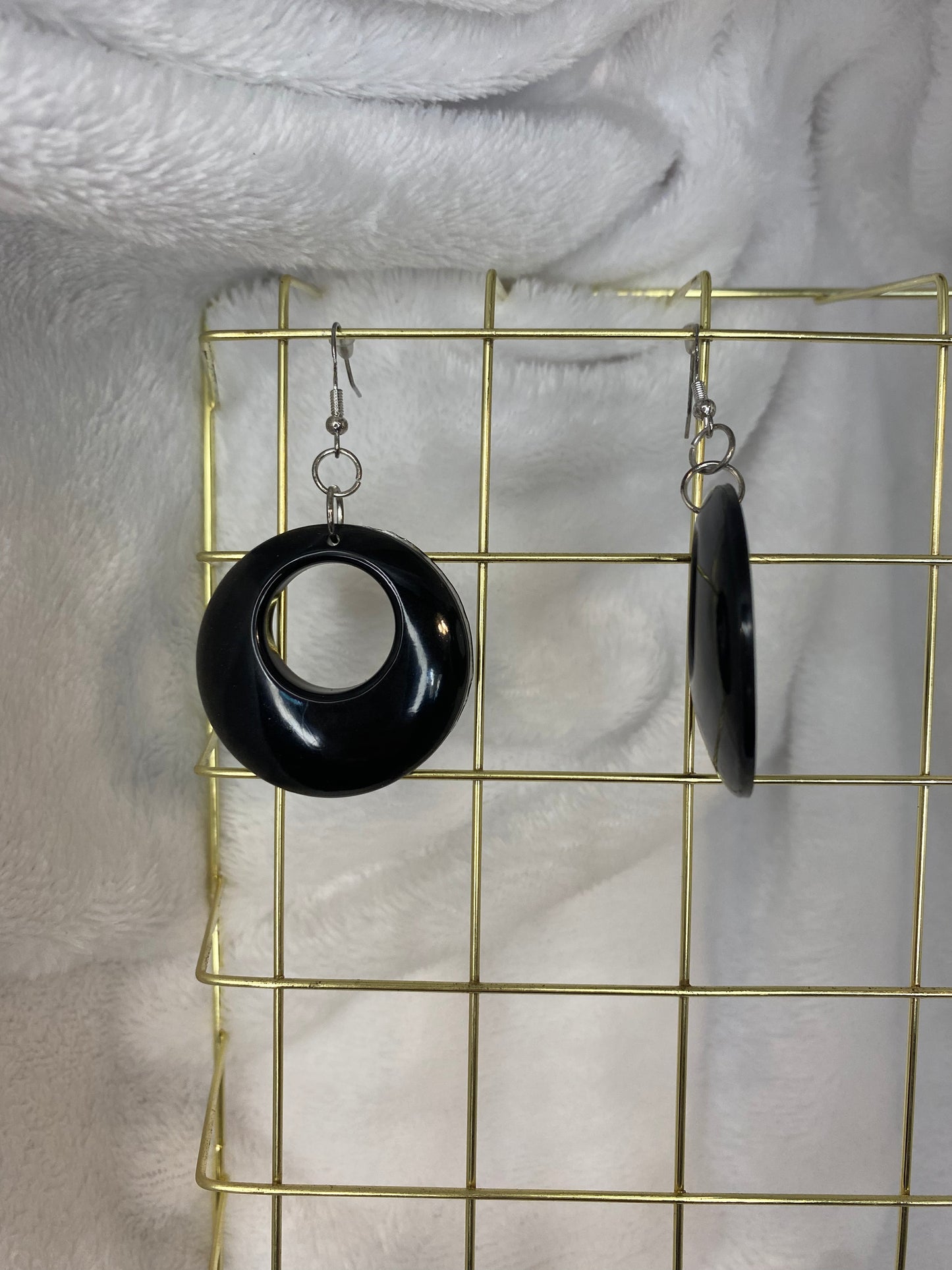 Black Resin Earrings