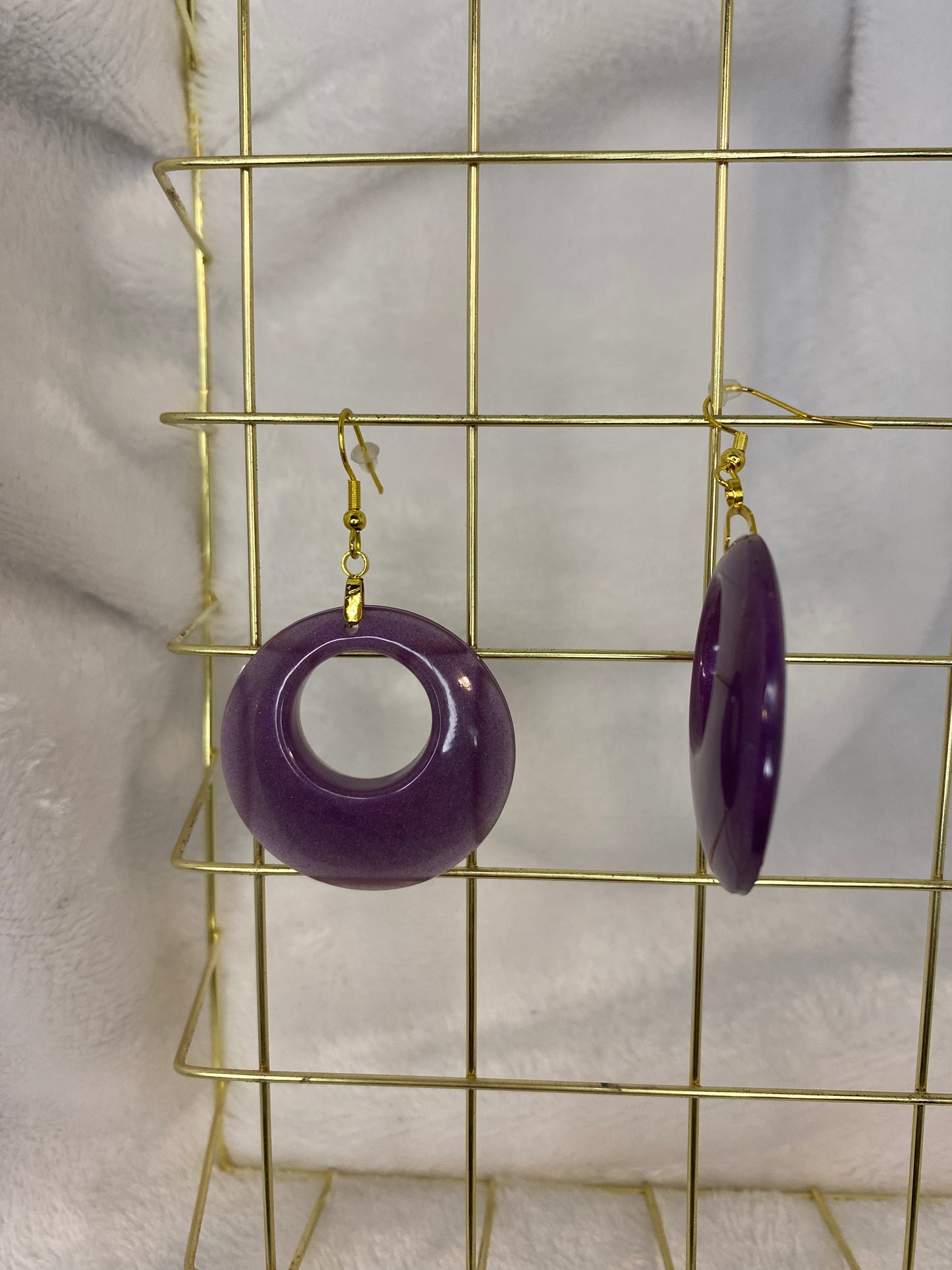 Purple Resin Earrings