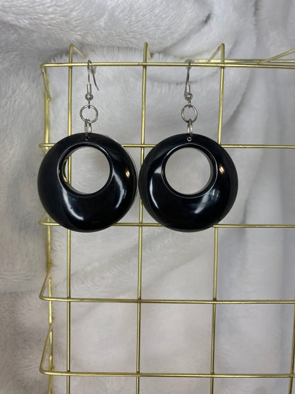 Black Resin Earrings