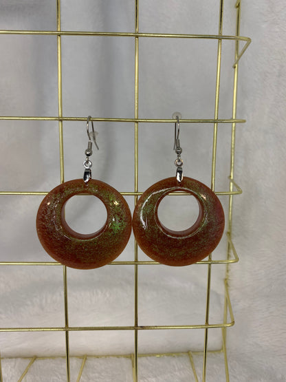 Brown with hints of Green Earrings
